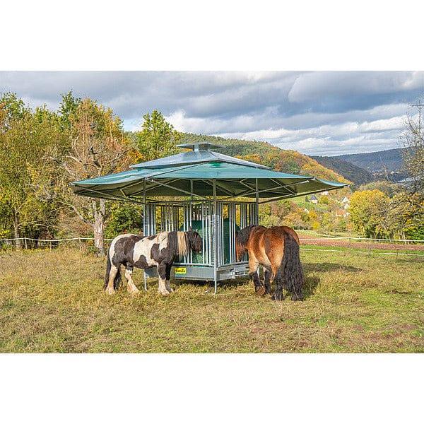 Climate hay racks for sustainable livestock farming