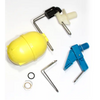Float valve cpl. for Lacabac suspension float valve, high pressure (white) and also low pressure (blue)