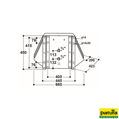 Tenda frangivento Altezza 4,00 m Larghezza 18,0 m