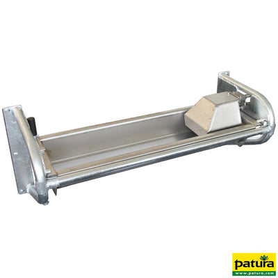 Flat swivel trough 1.0 m - capacity 35 l for wall mounting, stainless steel trough and brackets