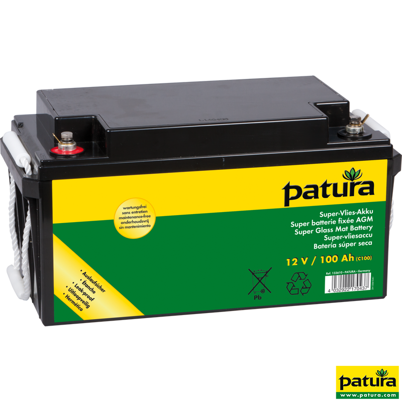 P4500 avec boîtier de sécurité XL, module solaire de 110 W, batterie Super Vlies de 100 Ah, piquet de terre et pied stabilisateur