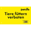 Warning sign, feeding animals prohibited, plastic