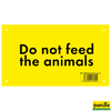 Warnschild, Tiere füttern verboten, Kunststoff -englisch-
