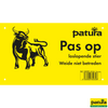 Warning sign, Caution free-roaming bull, plastic -Dutch-