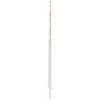 Palo in plastica da 1,25 m, 8 supporti, altezza della recinzione 1,05 m, 10 pezzi, bianco