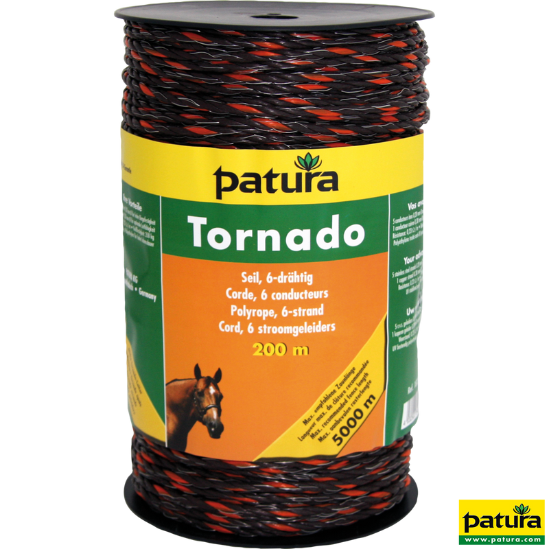 Corde Tornado, bobine de 200 m, brun-orange 5 Niro 0,20mm, 1 Cu 0,30mm