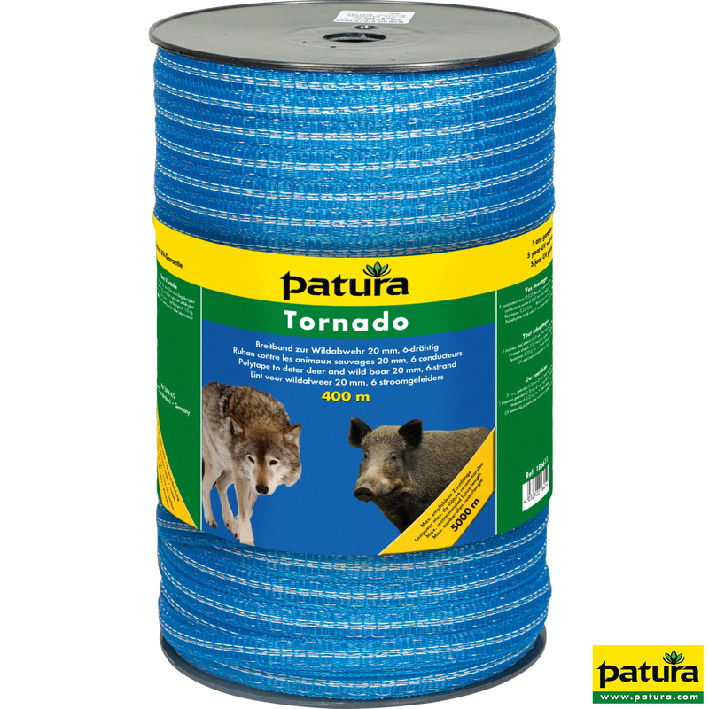 Nastro Tornado largo 20 mm, rotolo da 400 m 5 Niro 0,20 mm, 1 CU 0,30 mm, blu