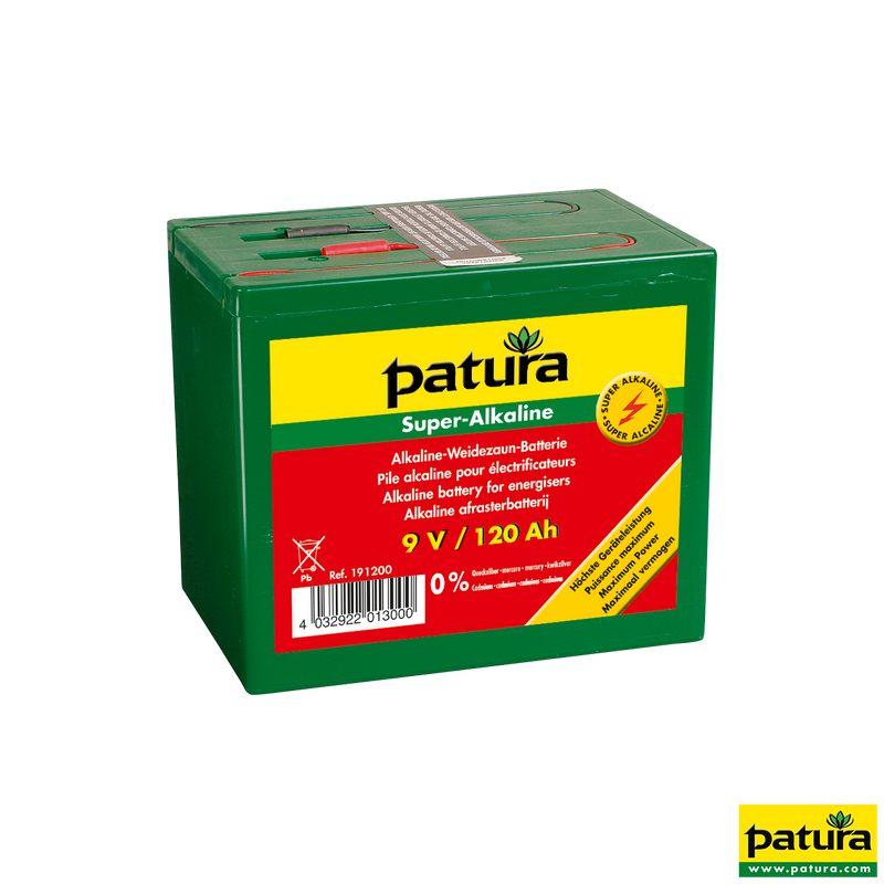 Batteria super alcalina per recinzione 9 V / 120 Ah