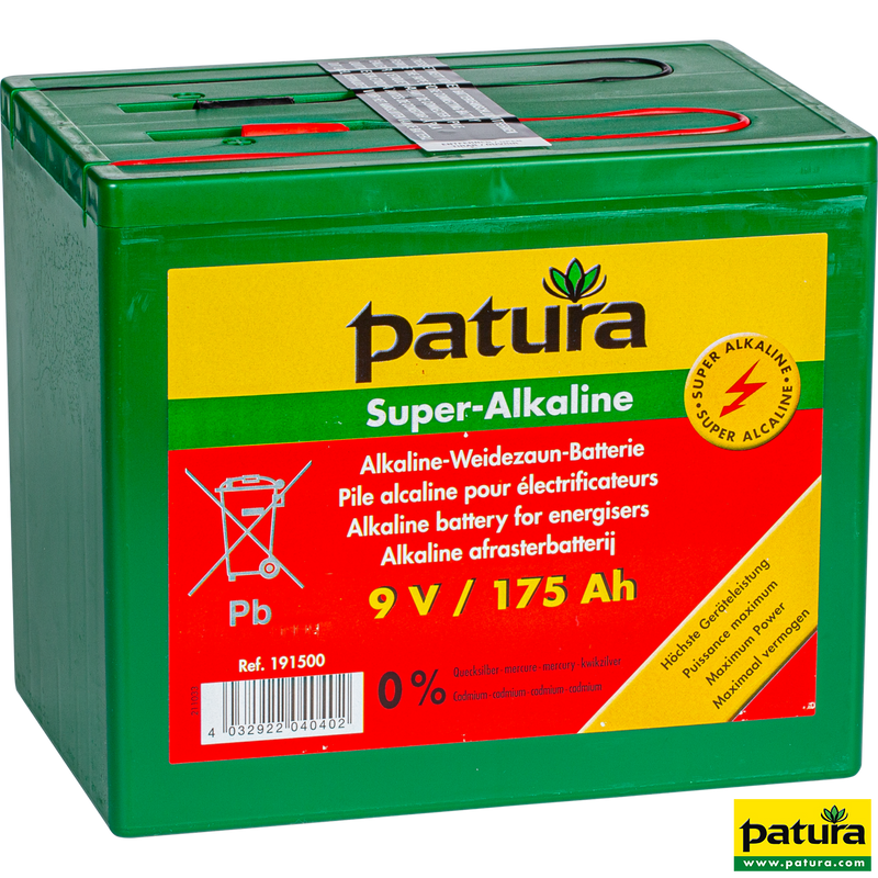 Batterie super alcaline pour clôtures 9 V / 175 Ah