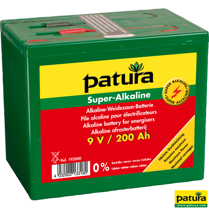 Batteria super alcalina per recinzione 9 V / 200 Ah