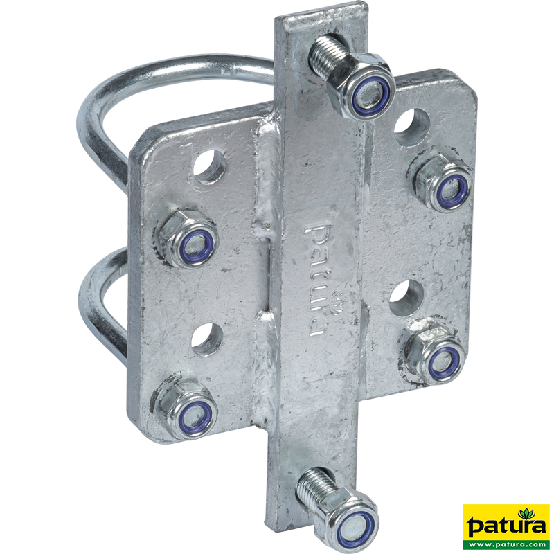 Adapter for latch lock pasture gate on post d= 102 mm incl. U-bolts