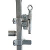 TS quick-release fastener with locking mechanism for lightweight partitions and 45x45 mm tube