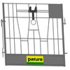 Porta a due ante con chiavistello. Dimensioni interne: 1,00 m