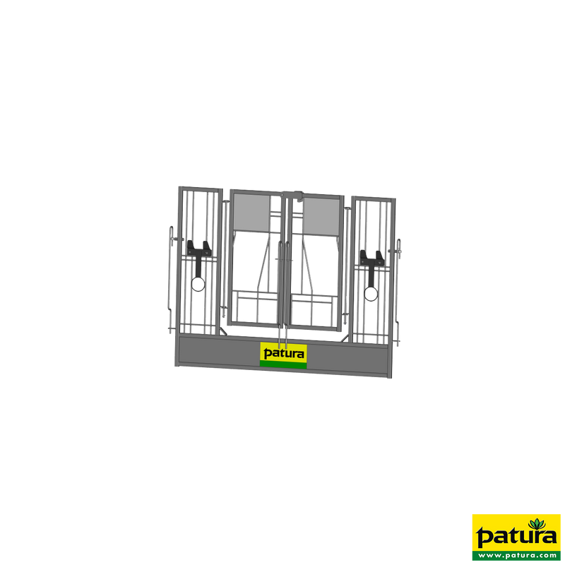 Porta divisa con chiavistello per alloggiamento coppia PATURA box per vitelli 1,54 m