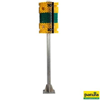 Brosse à pieux Midi 50 x 30 cm Hauteur totale 1,50 m avec plaque de base Acier inoxydable