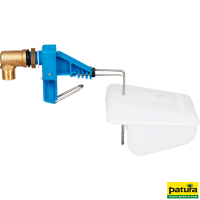 Low pressure valve (blue) with float, connection 1/2" or 3/4" (incl. adapter)