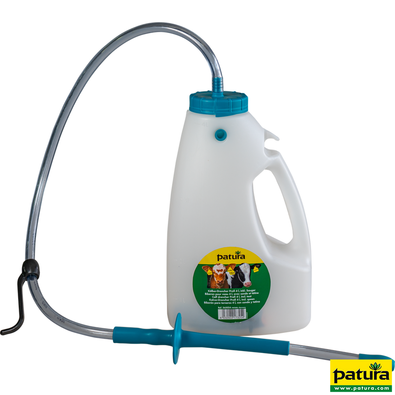 Inzuppatore per vitelli Profi 4 litri, trasparente, compreso tubo, lancia e tettarella