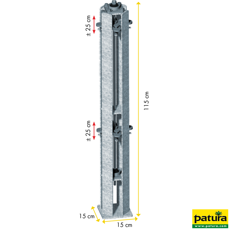 Post with stepless height adjustment H= 1.15 m incl. mounting bolts