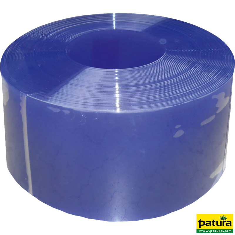 Bande PVC 300 x 3 mm bleu transparent, marchandise au mètre