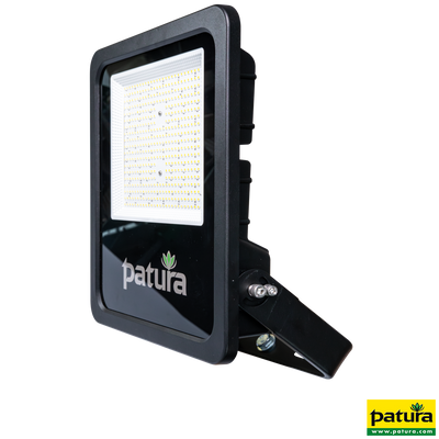 Patura LED-Flutlichtstrahler mit schwarzem Gehäuse, LED-Panel und Montagehalterung