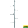 Compact mounting post for up to 5 reels, fence height up to 1.30 m