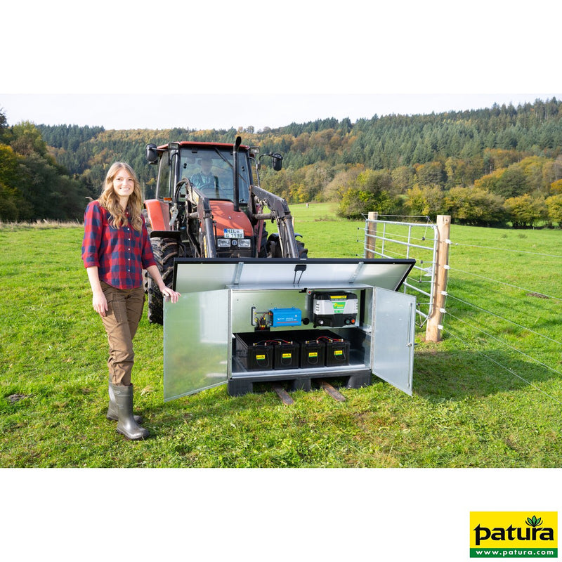 P8000, mit Sicherheitsbox XXL, Solarmodul 480 W und 4 x 200 Ah Super-Vlies-Akku