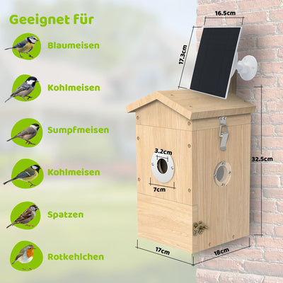 Nistkasten mit Kamera & Futterhaus mit Kamera – Komplettset Sanilu Sanilu