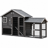 Stall Micky Schwarz Medium mit Auslauf