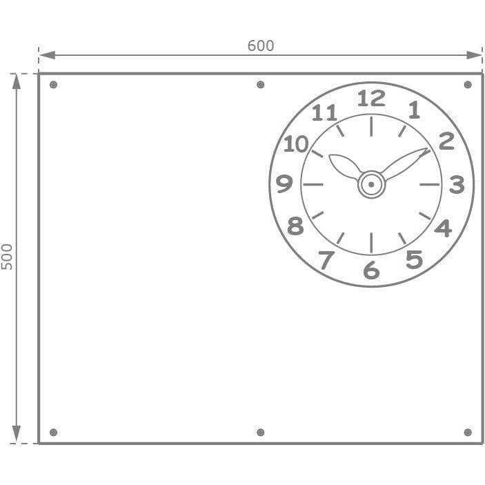 Kreidetafel mit Uhr Sanilu Sanilu