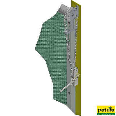 Windbreak tension panels, height 2.00 m width 10.70 m