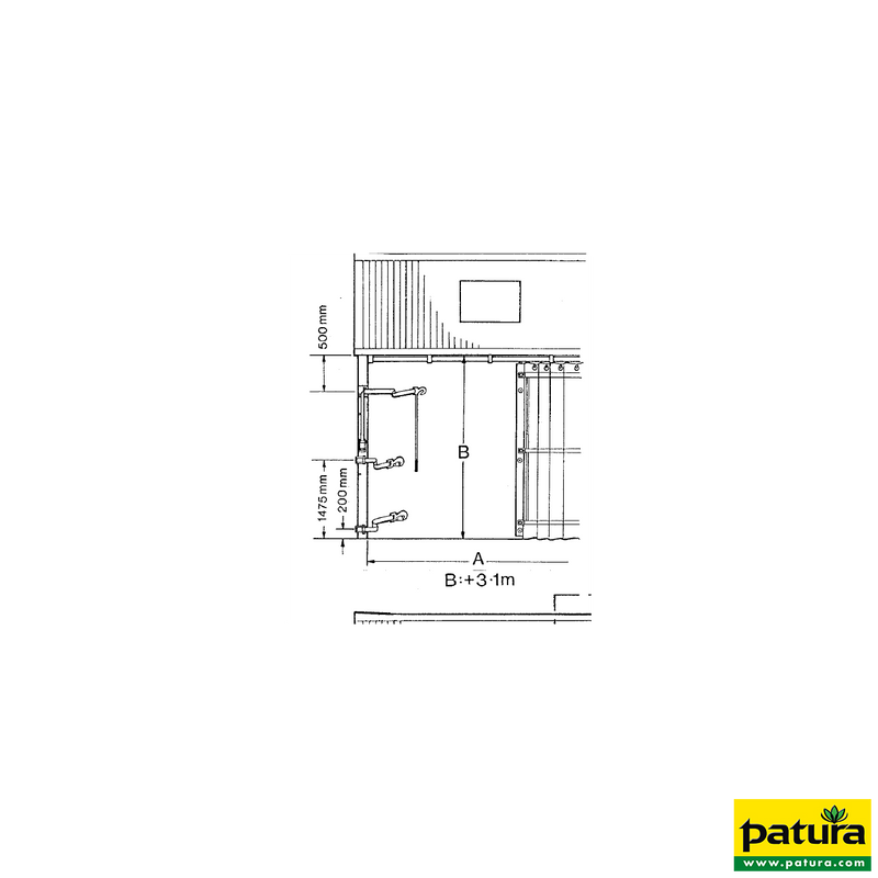 Panneaux tendus de protection contre le vent, hauteur 1,50 m largeur 8,00 m