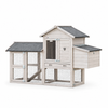 Stall Mirco Small Hellgrau mit Auslauf und Nistkasten