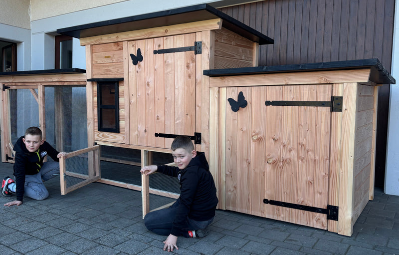 Wachtelstall Sven mit Auslauf & Versorgungsbox Sanilu Sanilu