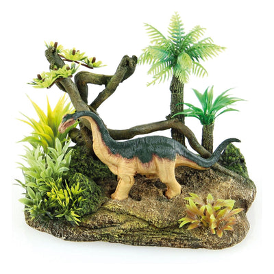 Dekor Dino mit Pflanzen