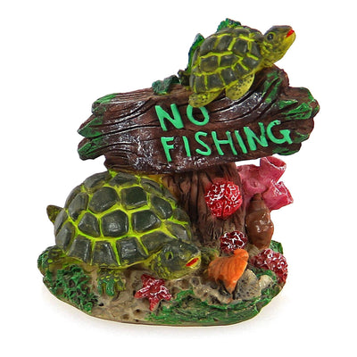 Mini-Dekor Schildkröte No Fishing, 5x4.5x5.8cm