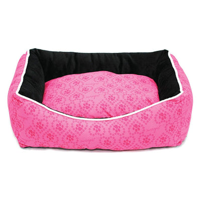 HundeKatzenbett Pawi S, schwarz/rosa