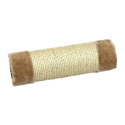 Säule Sisal mit Plüsch, beige D=12x35cm