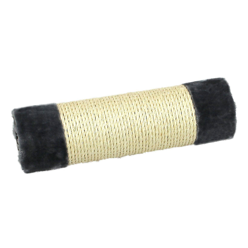 Säule Sisal mit Plüsch 40cm, D=12cm, grau