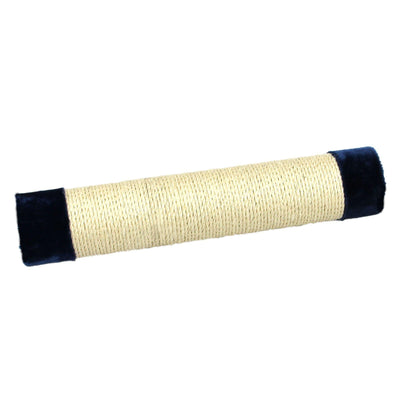 Säule Sisal mit Plüsch 50cm, D=12cm, blau