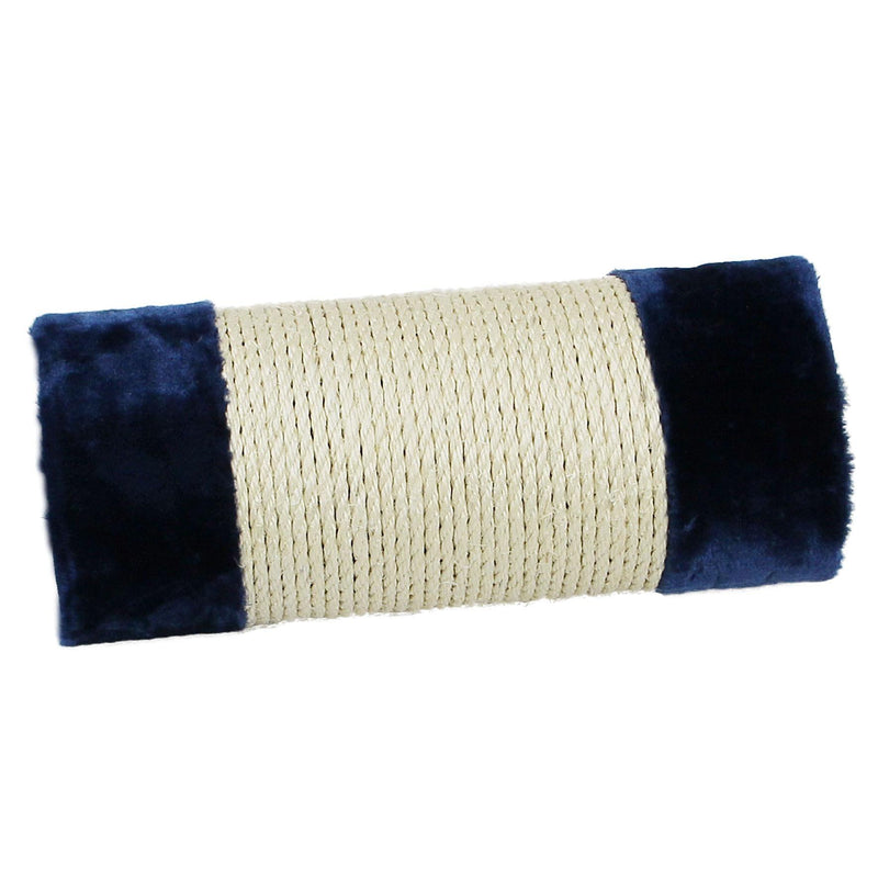 Säule Sisal mit Plüsch 35cm, D=15cm, blau