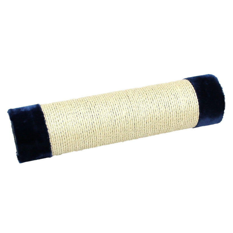 Säule Sisal mit Plüsch 60cm, D=15cm, blau