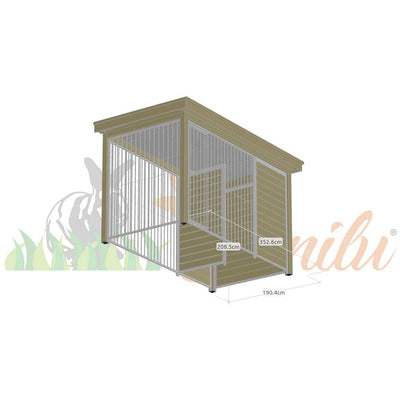 Hundezwinger Balou mit Hundehütte Sanilu® Clean Sanilu