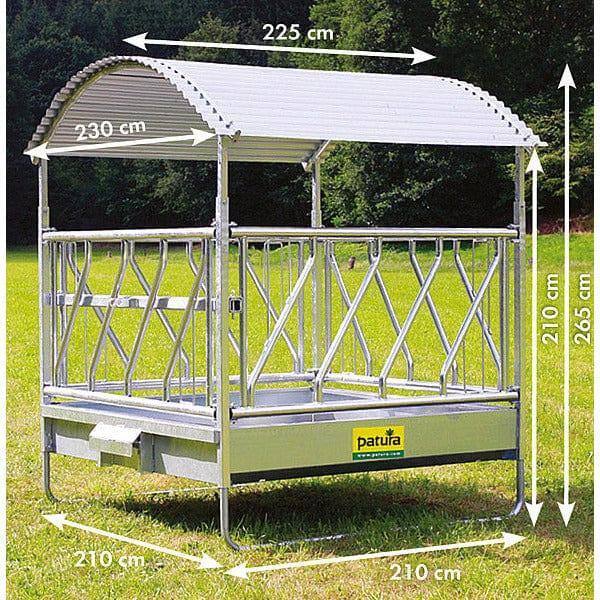Professional square trough 12 feeding places, hornless cattle