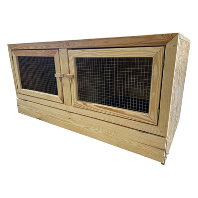 2-seater small animal hutch with manure trays Sanilu Sanilu