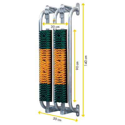 Spring-loaded brush with protective frame Sanilu Sanilu