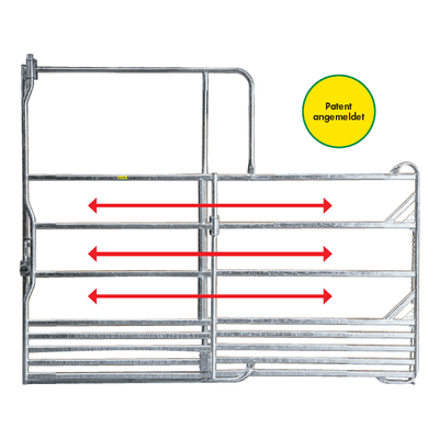 Safety horse panel with sliding gate, height: 2.50 m Sanilu Sanilu