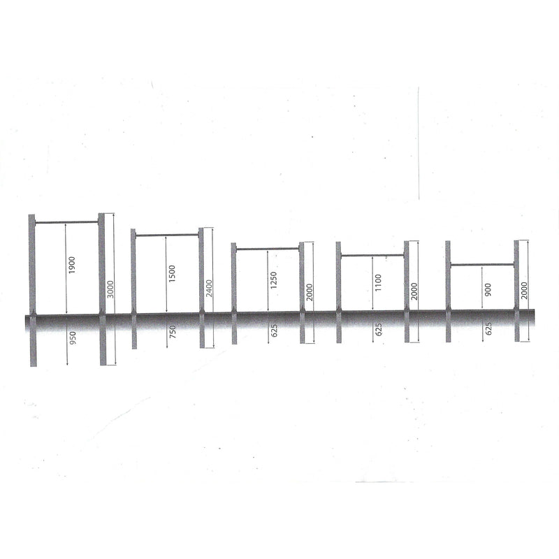 High bar double green 125cm Sanilu Sanilu