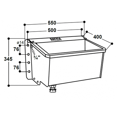 SUEVIA compact trough drinker Mod. 6140 Sanilu Sanilu