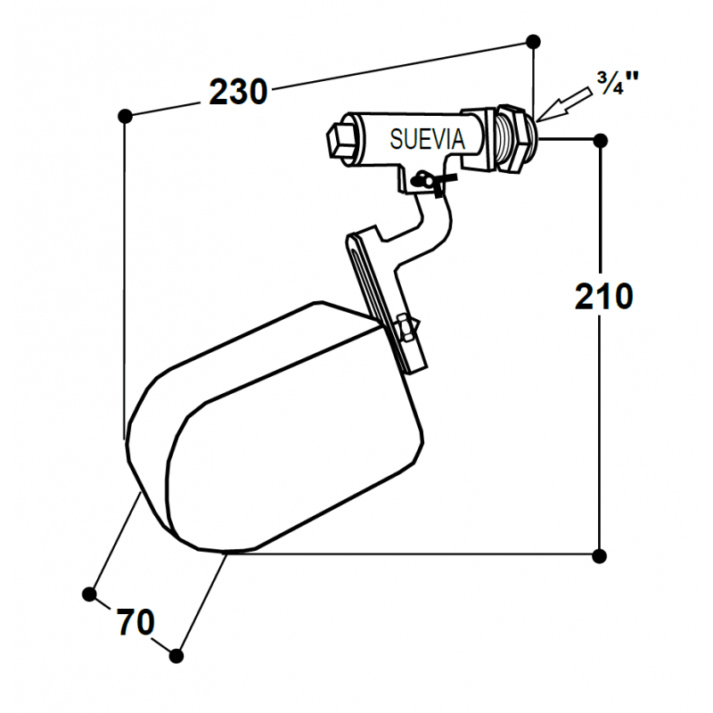 SUEVIA low pressure float valve mod. 675 Sanilu Sanilu