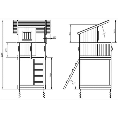 Play tower Beach Hut 1.1 Sanilu® Clean Sanilu